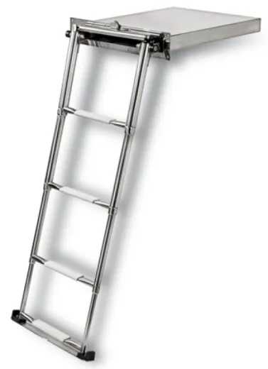 Telescopische zwemtrap model Portofino in cassette 4-treeds met geintegreerde handel