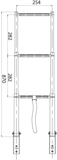 Teleskop-Badeleiter 3 Stufen Länge ca. 88cm