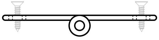 Tisch-Scharnier AISI316 80x30mm