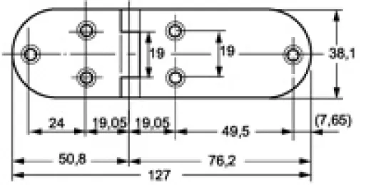 Tischband Typ MA-5 Edelstahl poliert 127mm