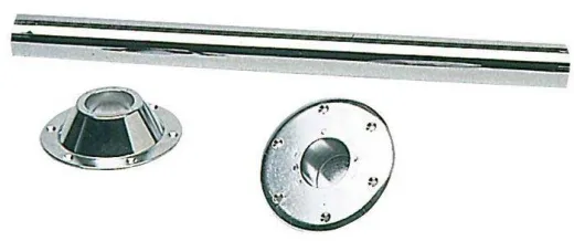 Tischbein - Fest polierter Stahl 700 mm