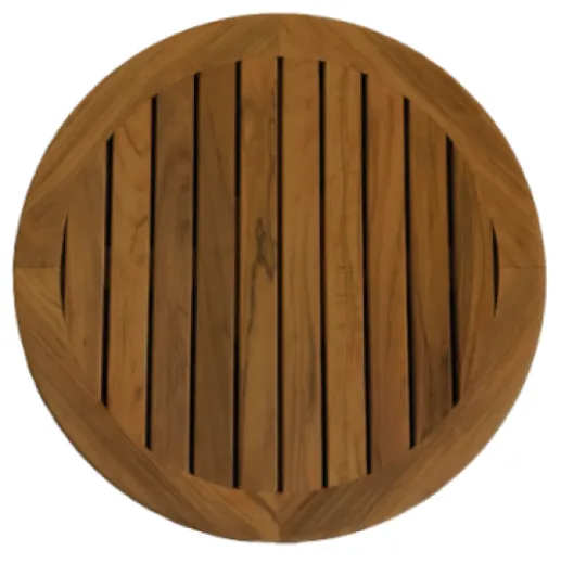 Tischplatte Massives Teakholz, Rund Ø610x23mm