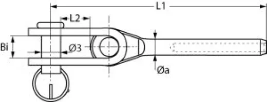 Toggle Terminal 10mmØ Seil Pin 16mmØ