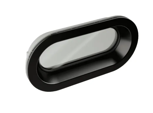 TOPwindows KR Bullauge (KR, 375 x 175, Fest, schwarz, Doppelglas)