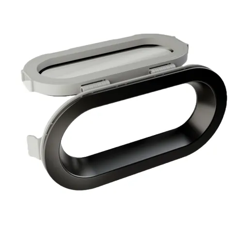 TOPwindows KR Bullauge (KR, 375 x 175, Klappbare, schwarz, Doppelglas)