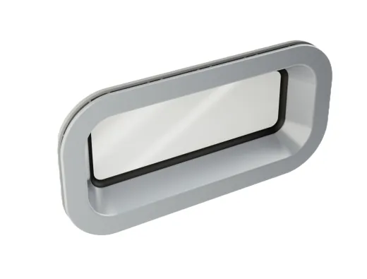 TOPwindows R55 Bullauge (R55, 375 x 175, Fest, Alu-Optik, Einzelglas)