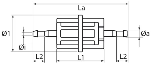 Treibstoff-Filter 45/35mm für 7-8mm