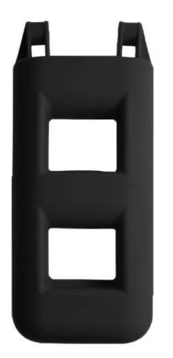 Treppenfender 25x12x55cm, Schwarz, Zweistufig