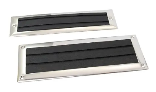 Trittstufe Edelstahlrahmen/Gummi 83x222mm