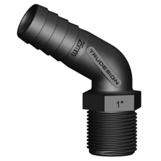 Trudesign Tülle 120° Außengewinde (1" x 25 mm, schwarz)