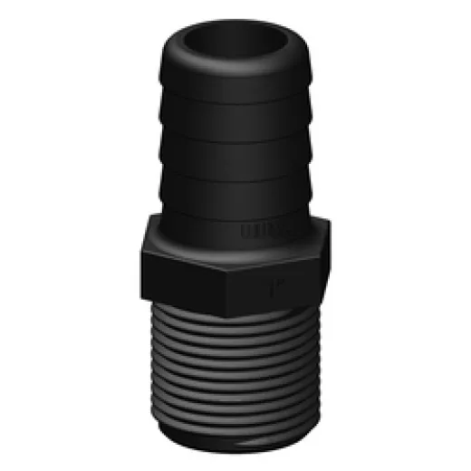 Trudesign Tülle mit Außengewinde (1" x 28 mm, schwarz)