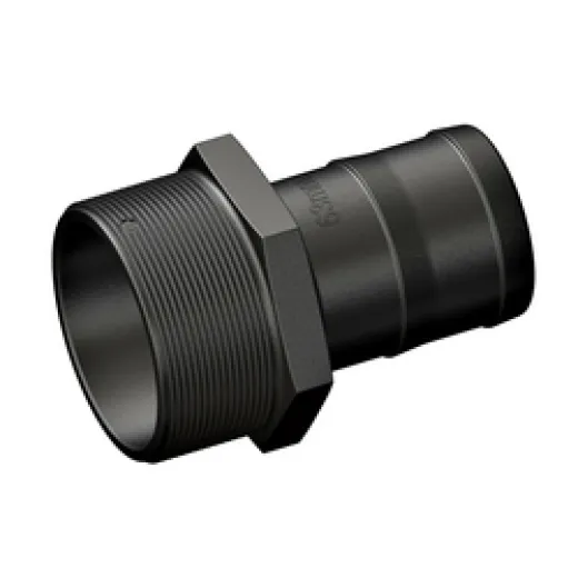 Trudesign Tülle mit Außengewinde (3" x 63 mm, schwarz)