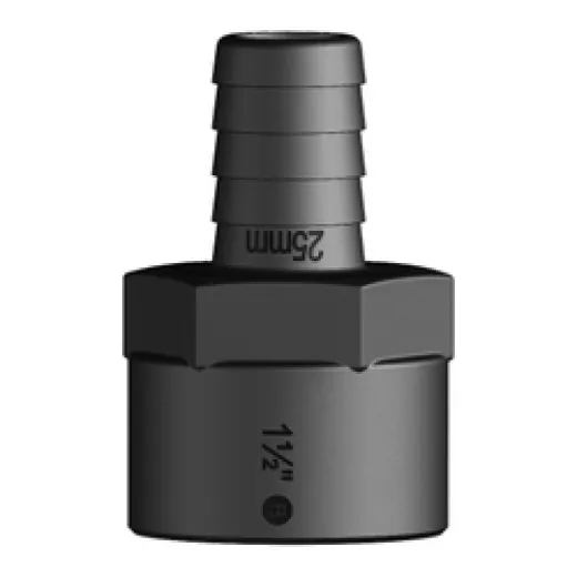 Trudesign Tülle mit Innengewinde (1 1/2" x 25 mm, schwarz)