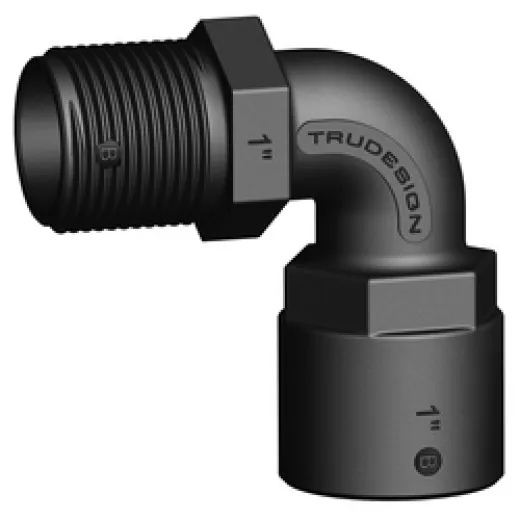 Trudesign Verbinder mit Innen- und Außengewinde 90° - 1 IG x 1 AG