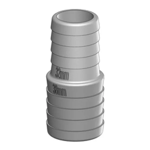 Trudesign Verbindung mit 2 Tüllenenden (38 x 32 mm, weiß)