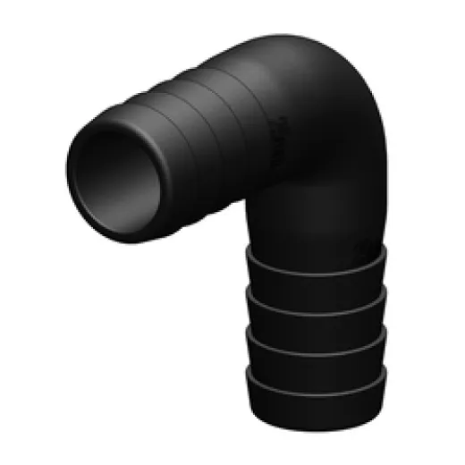 Trudesign Verbindung mit 2 Tüllenenden 90° (25 mm, schwarz)