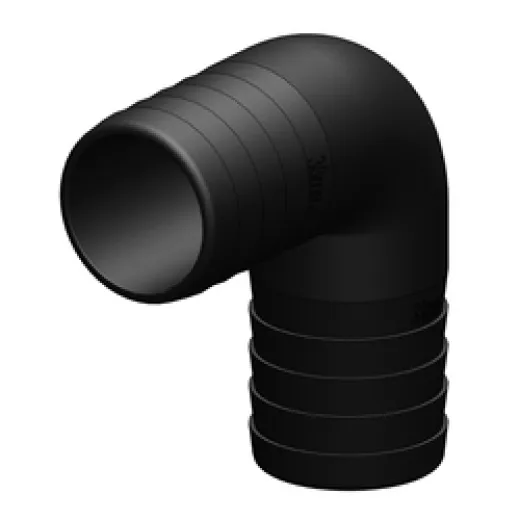 Trudesign Verbindung mit 2 Tüllenenden 90° (38 mm, schwarz)