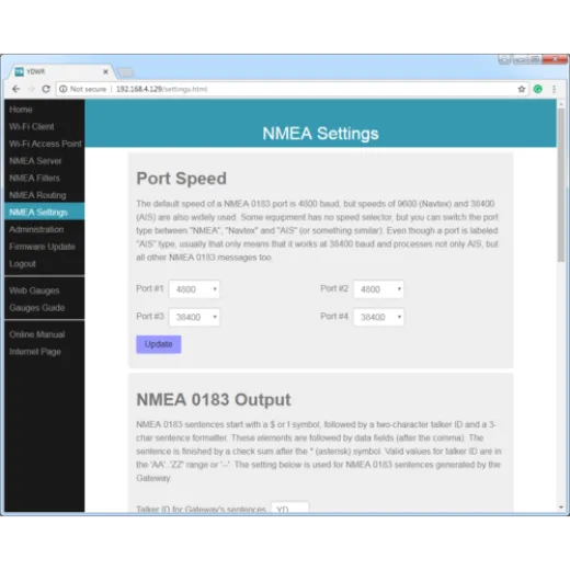 UAB NMEA-0183 WI-FI Router