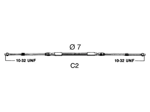 UF Schaltkabel C2 23ft 7,03m