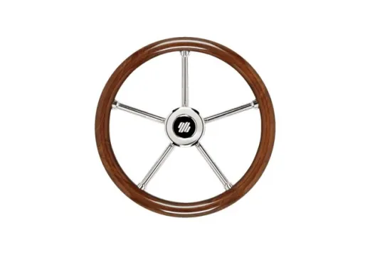 Ultraflex Steuerrad V30 350mm - Edelstahl, Mahogani-Griff