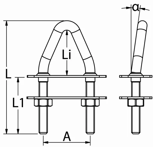 V-Bolzen M10x 120mm gerade