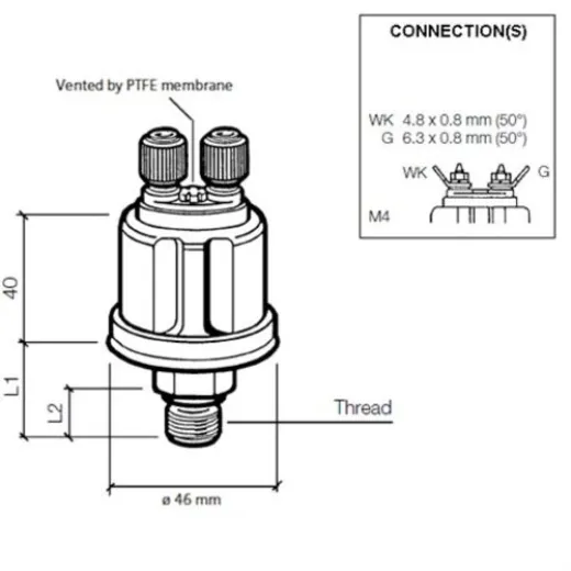 Veratron VDO Öldruck Sensor 10bar/150psi, 1p, M18
