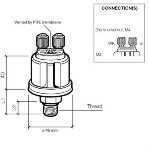 Veratron VDO Öldruck Sensor 10bar150psi1p 18