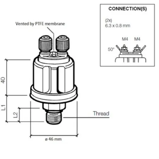 Veratron VDO Öldruck Sensor 2bar/30psi, 2p, 1/8 –