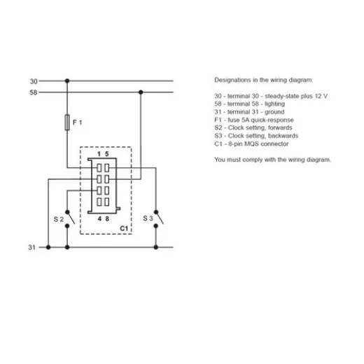 Veratron VDO VL AFTERMARKET CLOCK SINGLE SCAL