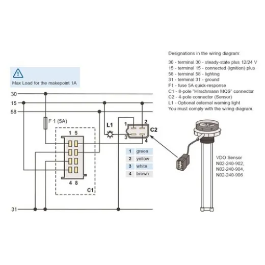 Veratron VDO VL AFTERMARKET TANK LEVEL IND S