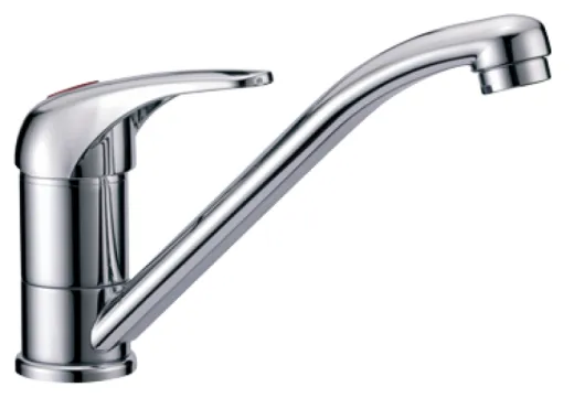 Verchromter 1-Hebel-Mischhahn, Mit Schwenbarem Auslauf, Anschluss 3/8", 140x78x113mm