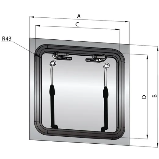 Vetus bündige Fluchtluke FGH6363 CE A2