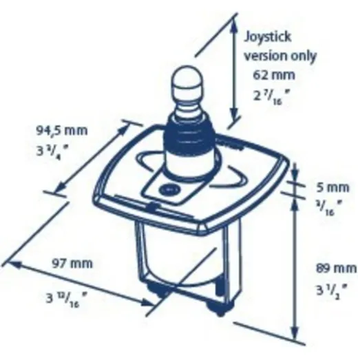 Vetus Bugschraubenpanel mit Tastern 1224V