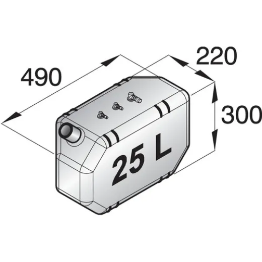 Vetus Dieseltreibstofftank 25L inkl AnschlSatz