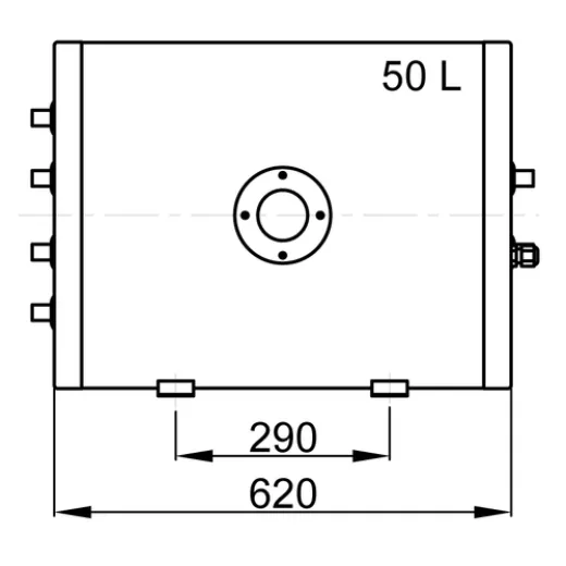 Vetus Doppelspiral Warmwasserboiler 50 Ltr.