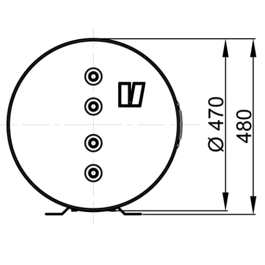 Vetus Doppelspiral Warmwasserboiler 50 Ltr.