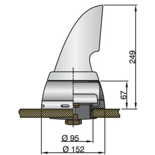 Vetus DoradeBox Edelstahl 75mm Durchm