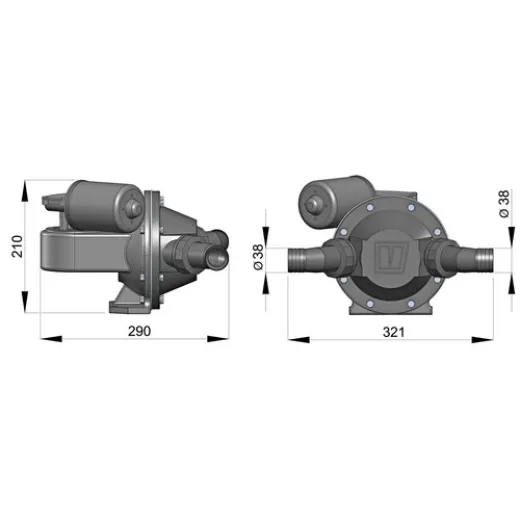Vetus Fäkalienpumpe 12V ca 27 l Minute