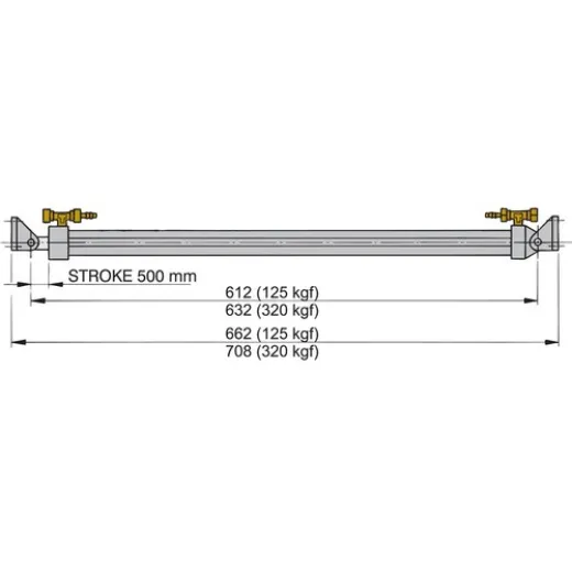 Vetus Hydr Hebesystem L500mm 12V 320kgf