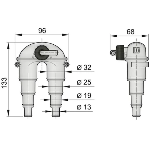 Vetus Kunststoffbelüfter 13192532 mm