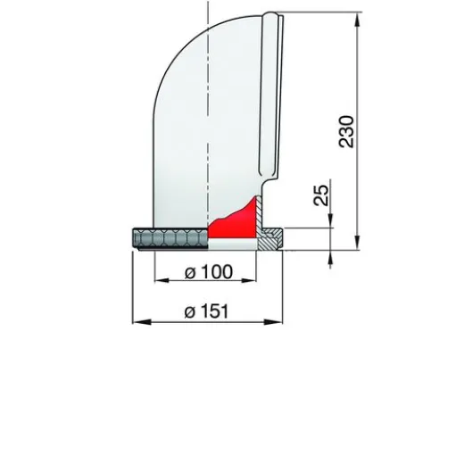Vetus Lüfterhutze CHINOOK, Silikon, abnehmbar