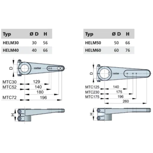 Vetus Ruderpinne 30mm