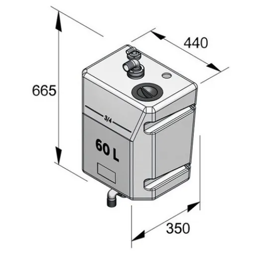Vetus Schmutzwassertank 60 Ltr