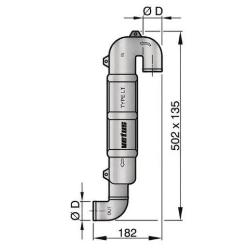 Vetus Schwanenhals LT50