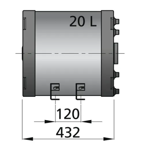 Vetus Warmwasserboiler 20 Ltr. doppelwandig