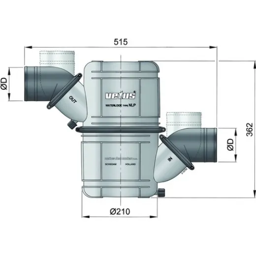 Vetus Wassersammler Drehbar Typ, NLP40