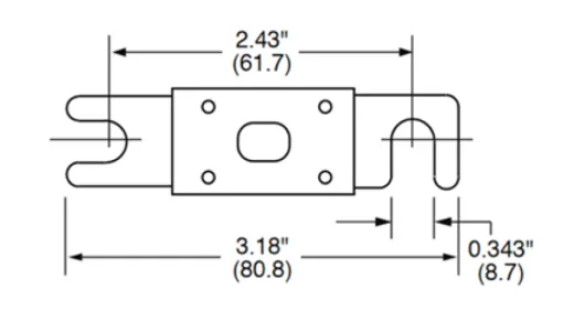 Victron Hochlast Sicherung CNN 325A/80V für Lynx shunt