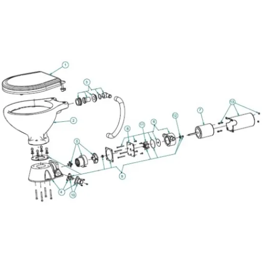 Johnson Pump Lippendichtung Für Hand- U. Standard Elektro/Space Saver Toilette