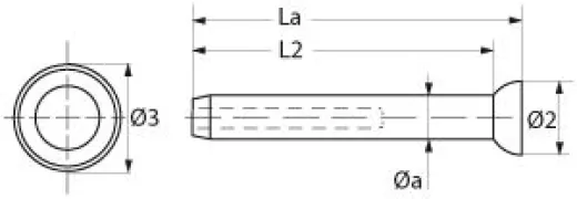 Vorstag-/Kugelterminal für 12mmØ AISI316