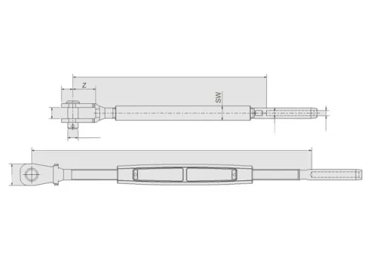 Wantenspanner Gabel-Term 7/16 6mm